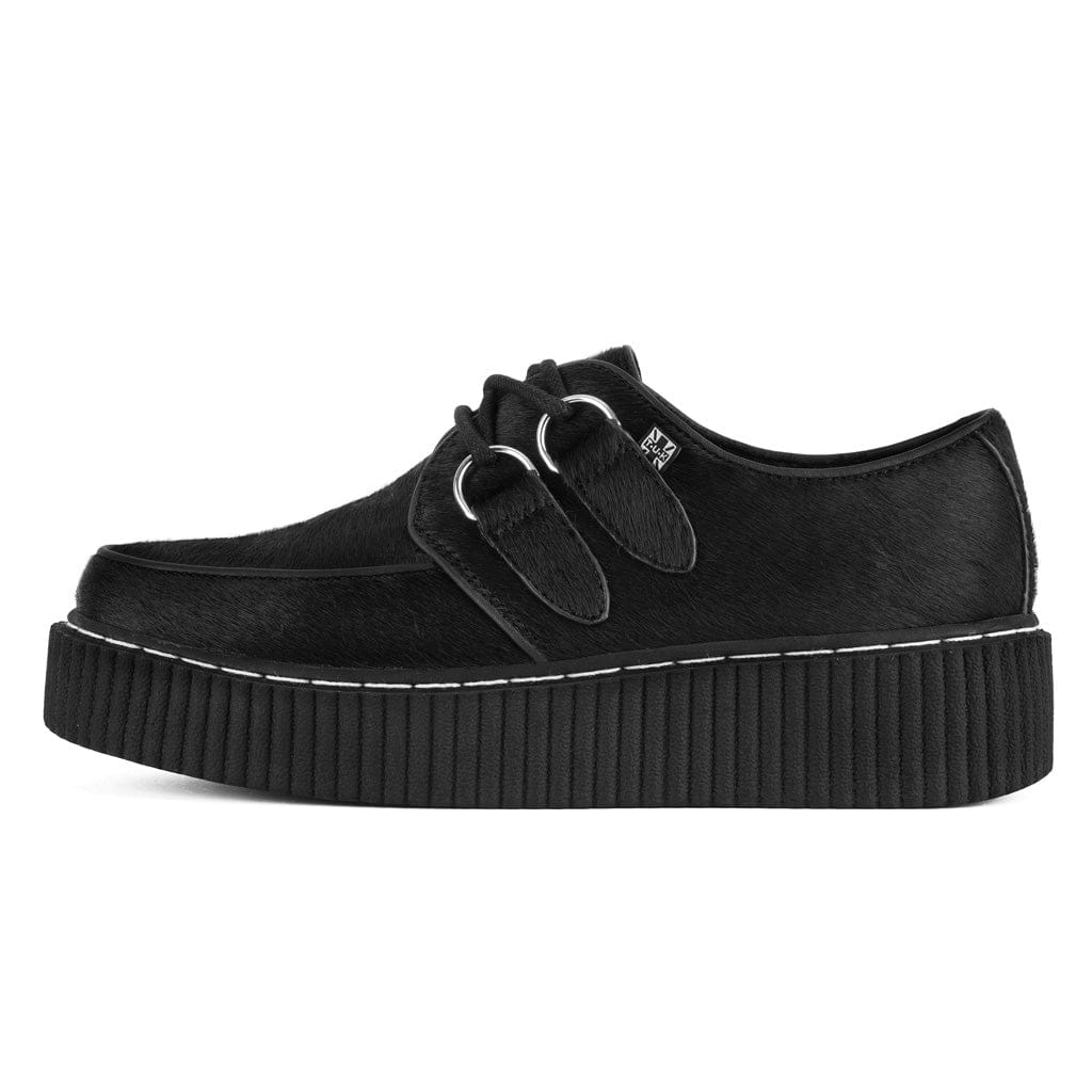 TUK Shoes Vintage Creeper Black Cow Hair