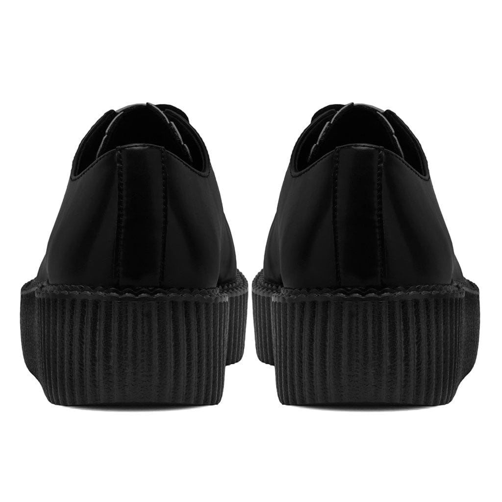 TUK Shoes Viva High Pointed Creeper Black/White Woven