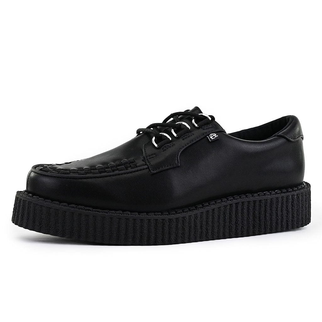 TUK Shoes Anarchic 3 Ring Creeper Black Leather