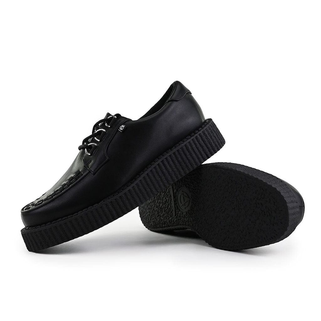 TUK Shoes Anarchic 3 Ring Creeper Black Leather
