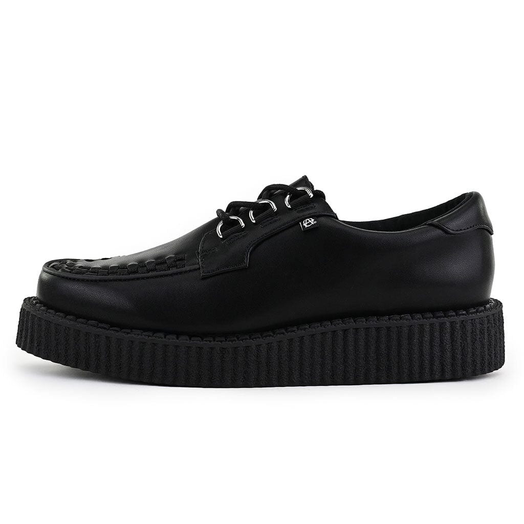 TUK Shoes Anarchic 3 Ring Creeper Black Leather