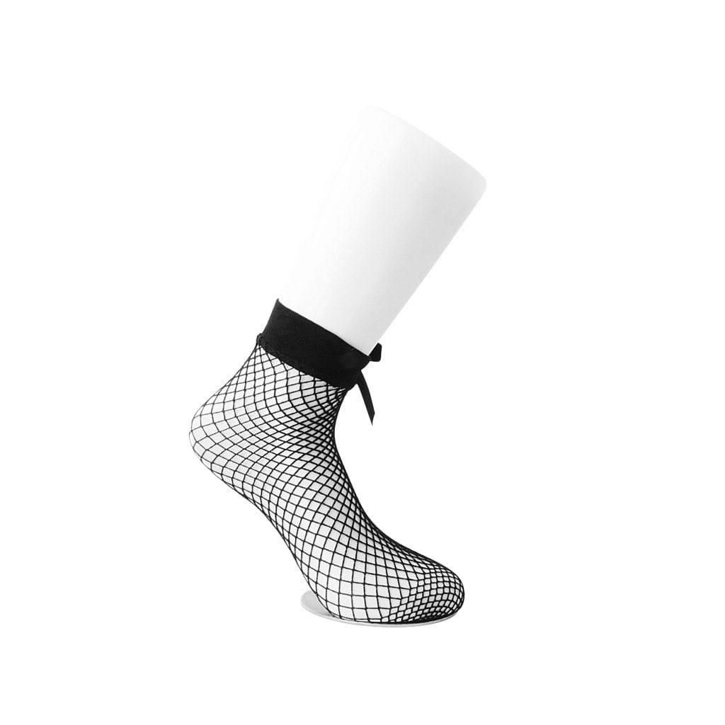Black Fishnet Crew Ankle Sock – Shoes - Main Image