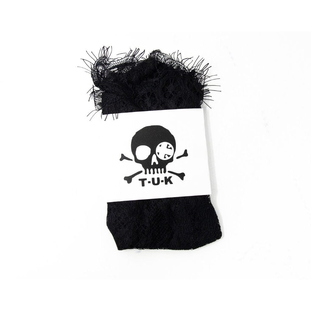TUK Shoes Black Lace Ribbon Tie Ankle Sock