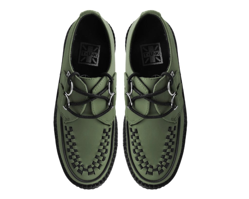 TUK Shoes Viva High Creeper Dark Green Vegan TUKskin™