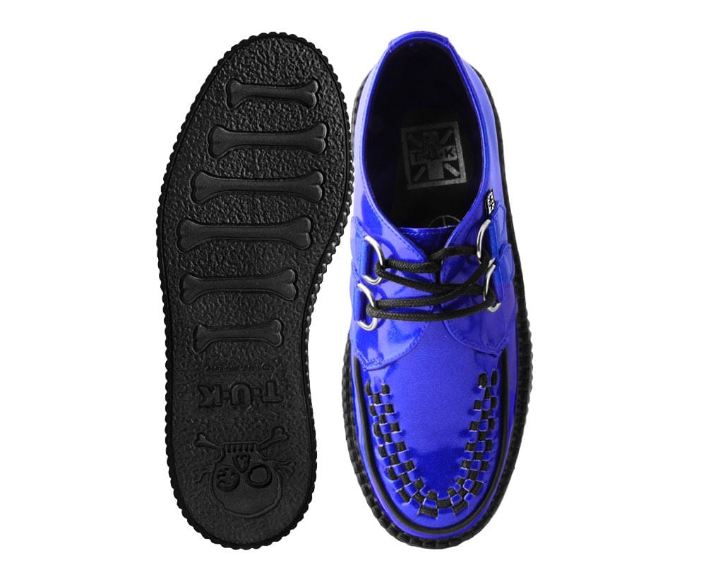 TUK Shoes Viva High Creeper Blue Glitter