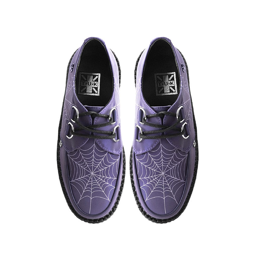 TUK Shoes Viva High Creeper Glow In The Dark Web PU