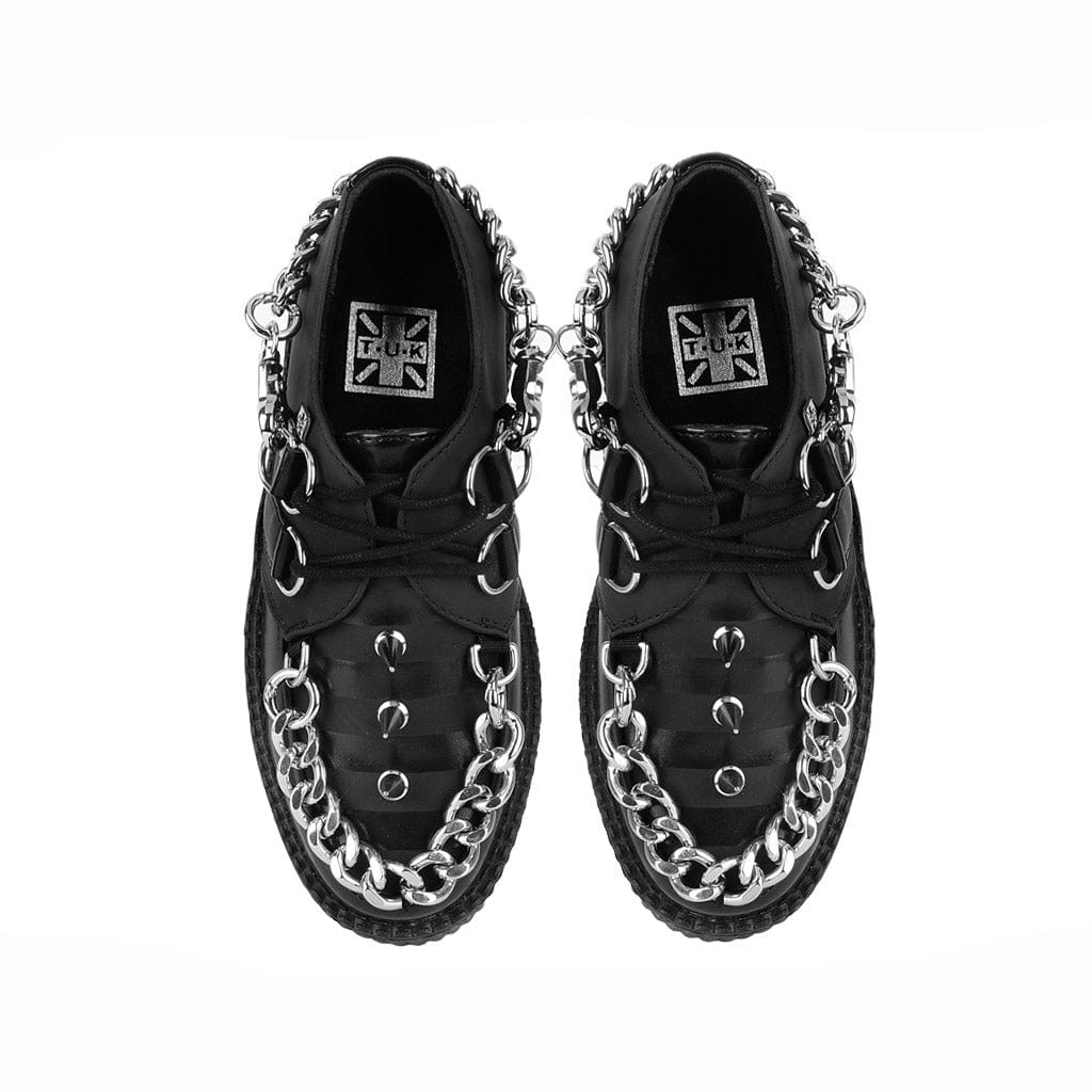 TUK Shoes Spiked Black Viva High Creeper