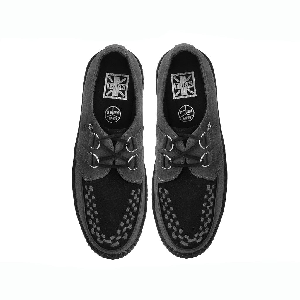TUK Shoes Viva High Creeper Charcoal & Black Suede