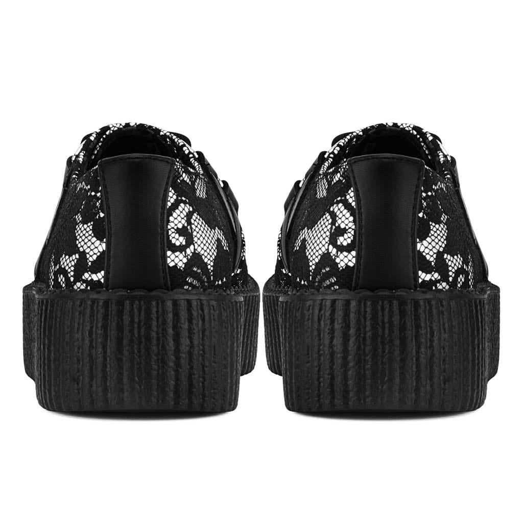 TUK Shoes Viva High Creeper Black/White Lace