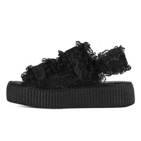 Viva High Sandal Black Gothic Lace