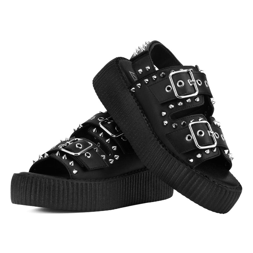 TUK Shoes Viva High Stud Sandal Black