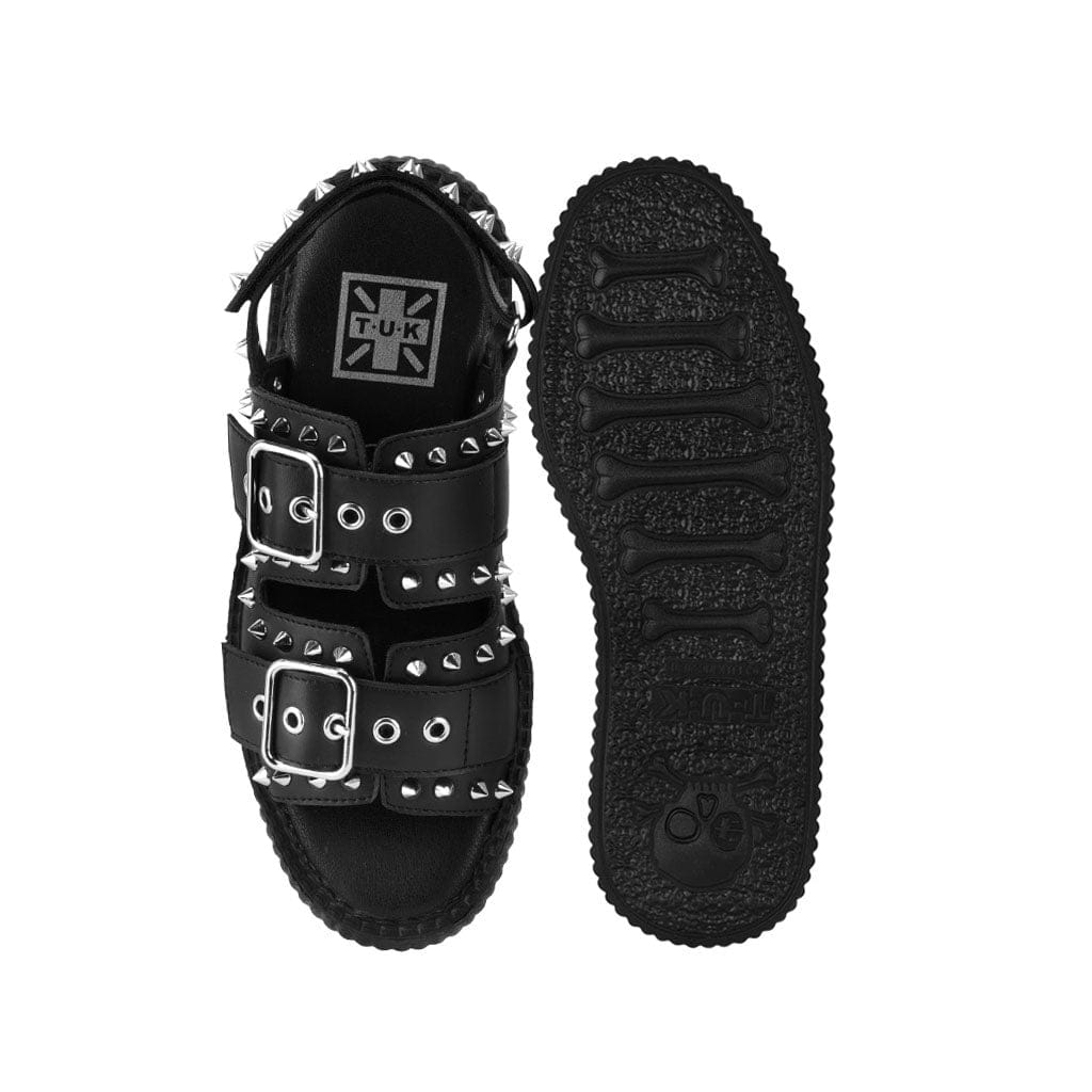 TUK Shoes Viva High Stud Sandal Black