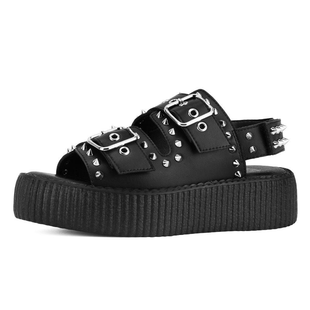 TUK Shoes Viva High Stud Sandal Black