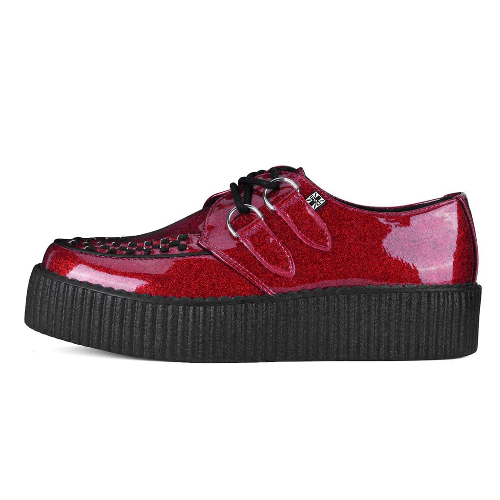 TUK Shoes Viva High Creeper Red Glitter