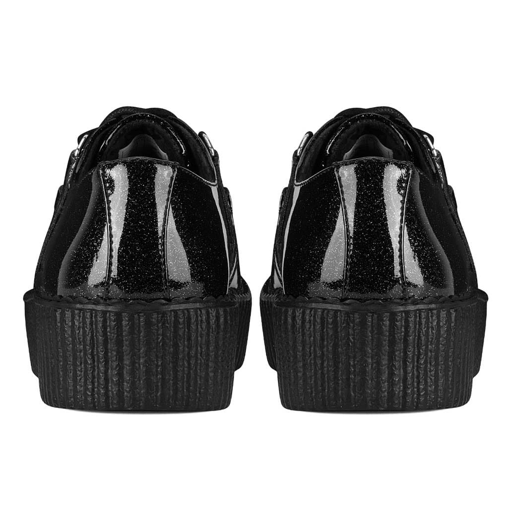 TUK Shoes Viva High Creeper Black Glitter