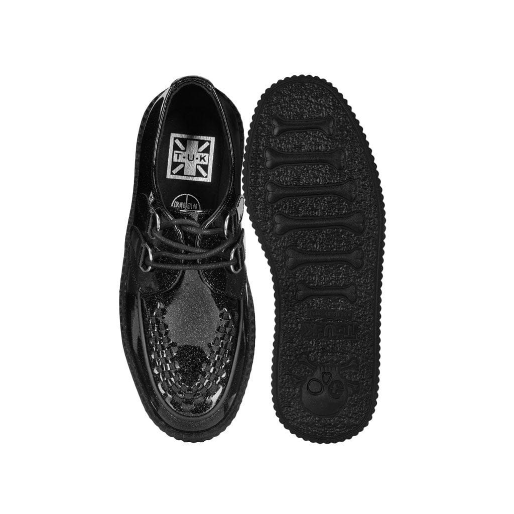TUK Shoes Viva High Creeper Black Glitter
