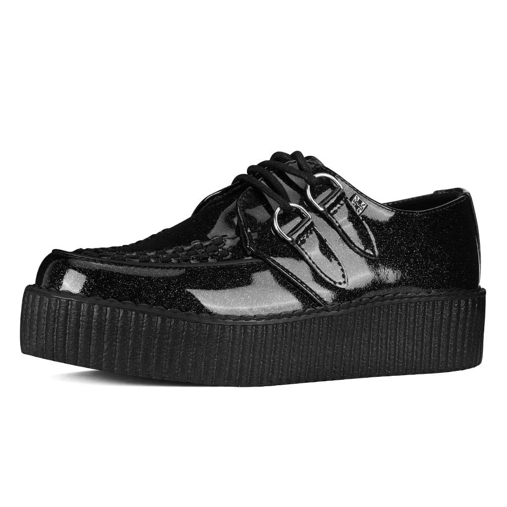 TUK Shoes Viva High Creeper Black Glitter