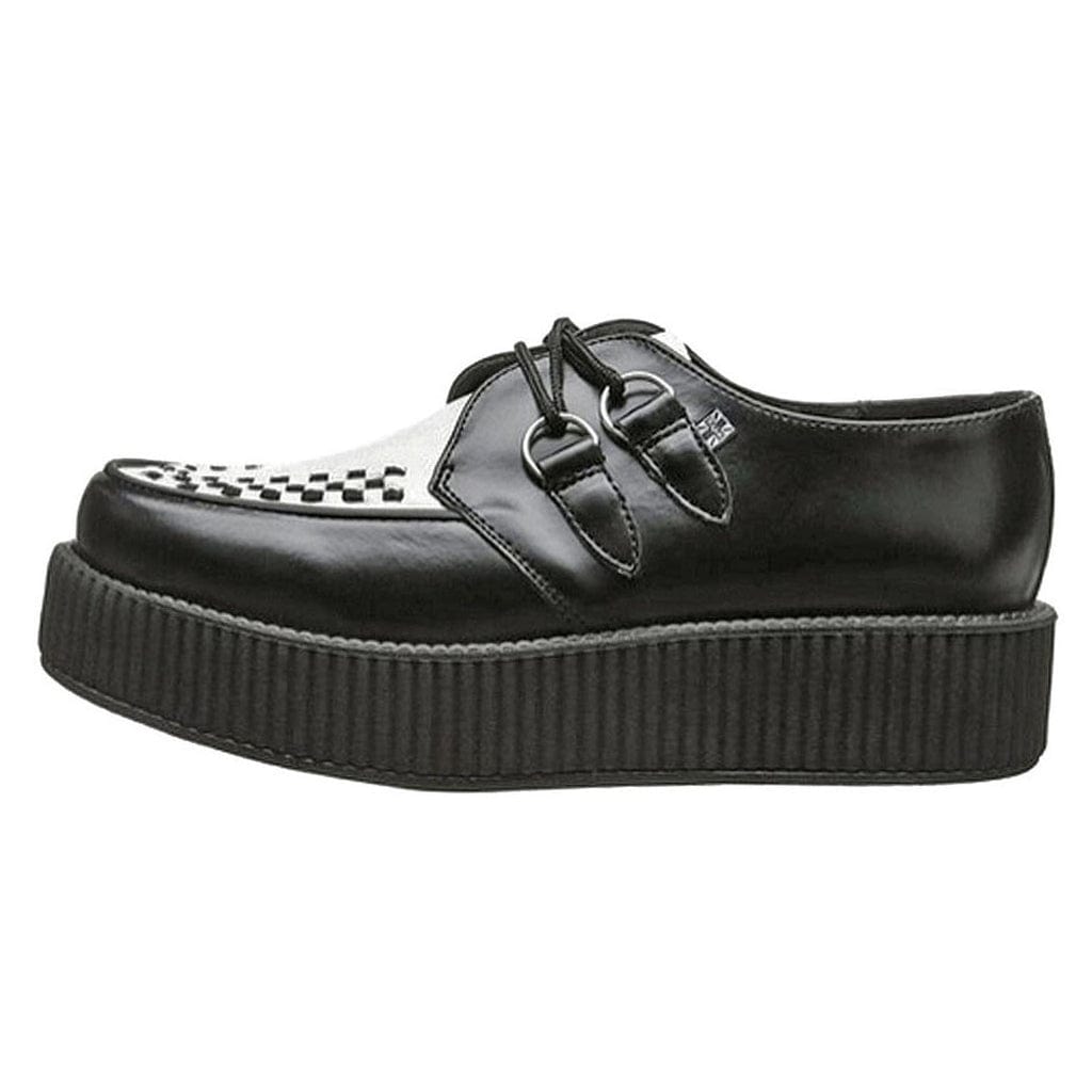 TUK Shoes Viva High Creeper Black & White Leather