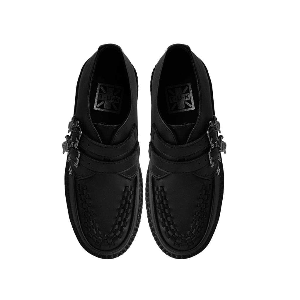 Viva High Creeper Black Strap Skull TUKskin™ – Shoes