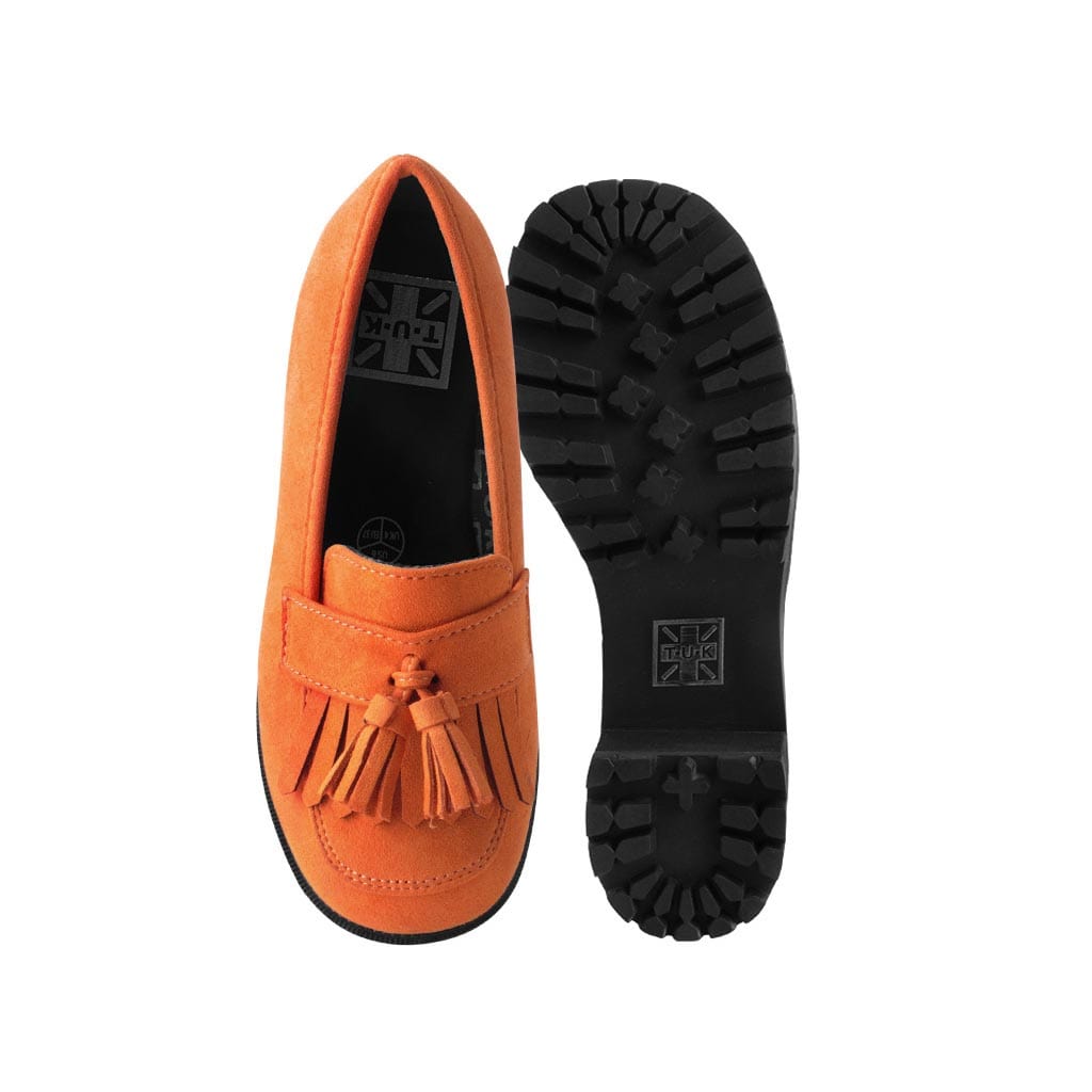 TUK Shoes Tassel Loafer Orange Suede