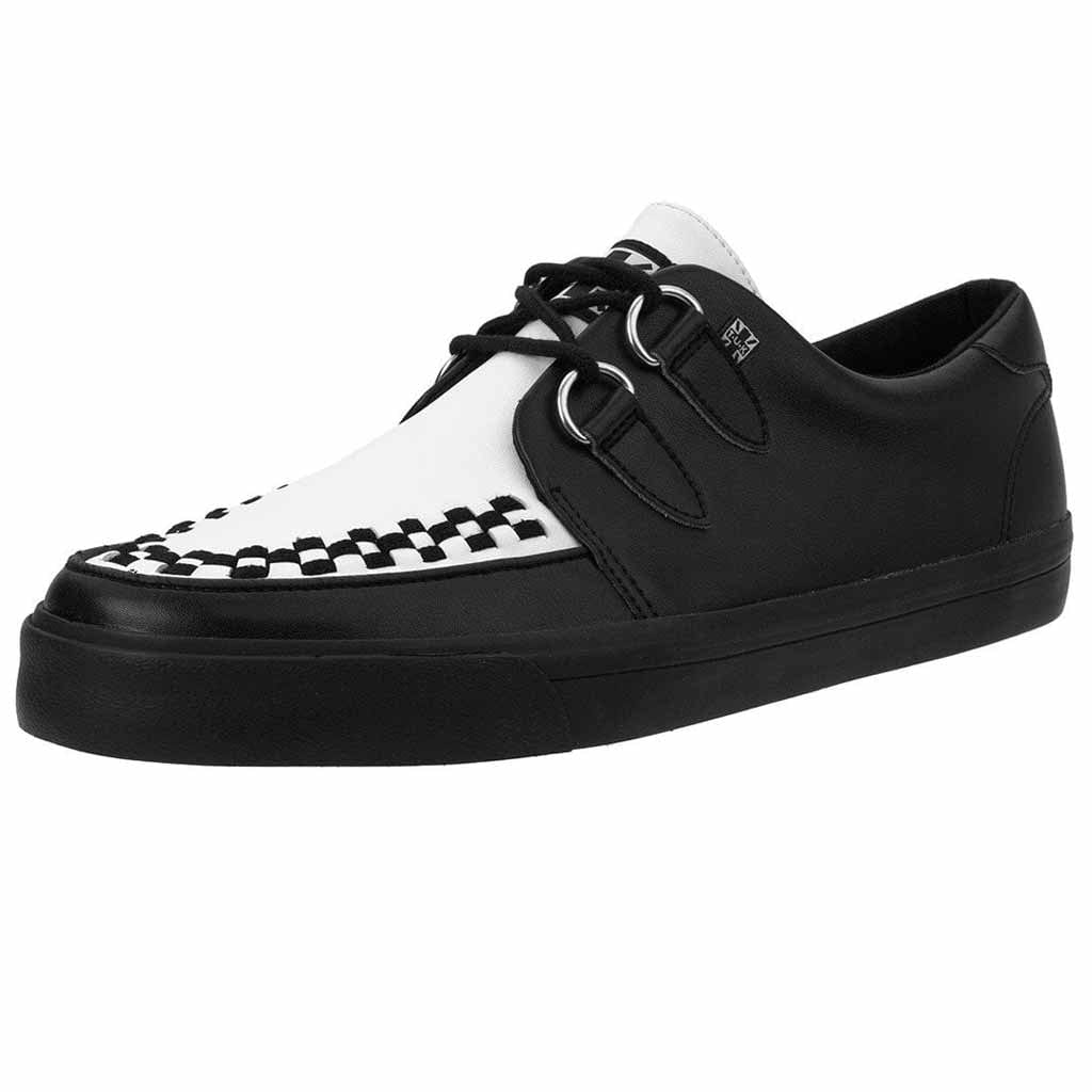 TUK Shoes Creeper Sneaker Black & White Leather