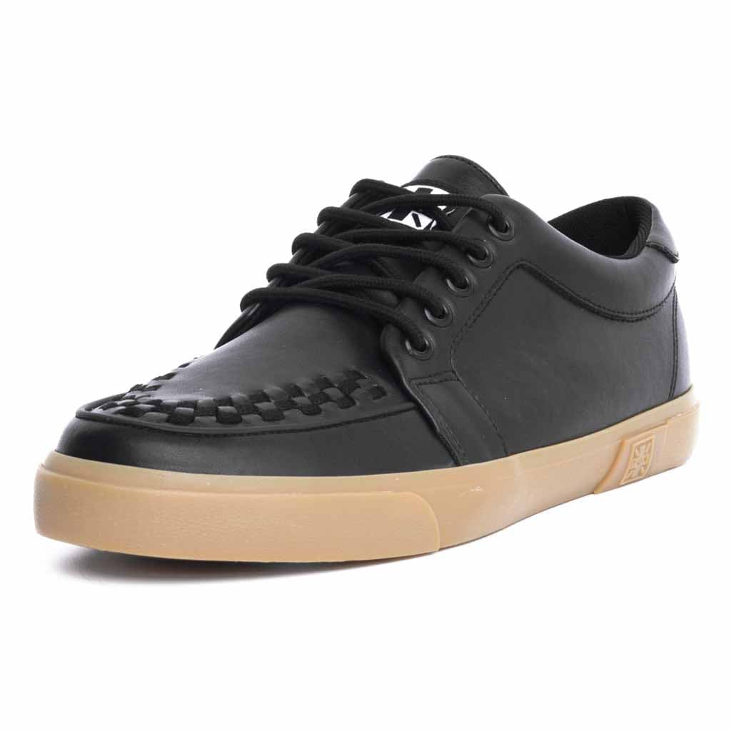 TUK Shoes VLk Creeper Sneaker Black Leather / Gum Sole