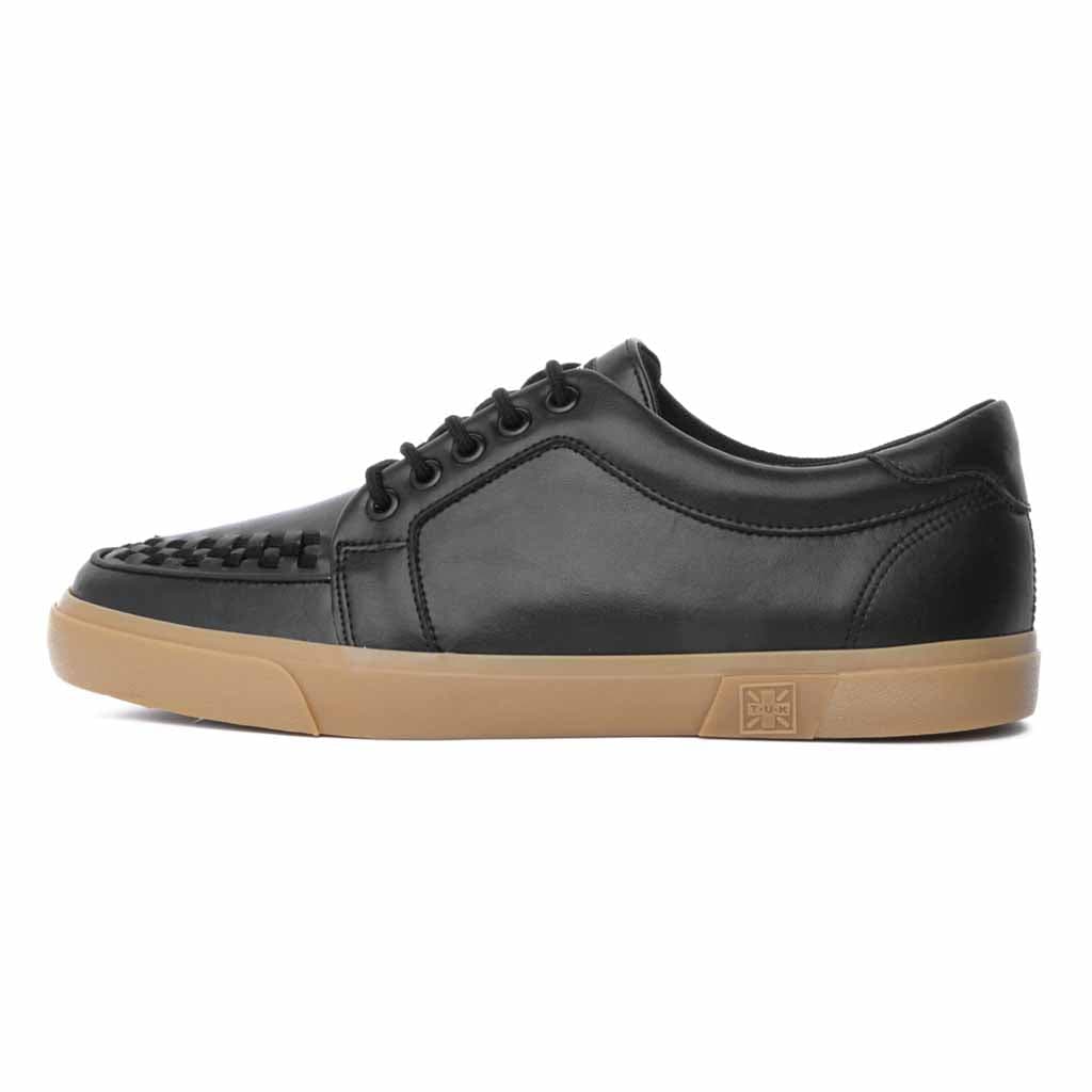 TUK Shoes VLk Creeper Sneaker Black Leather / Gum Sole