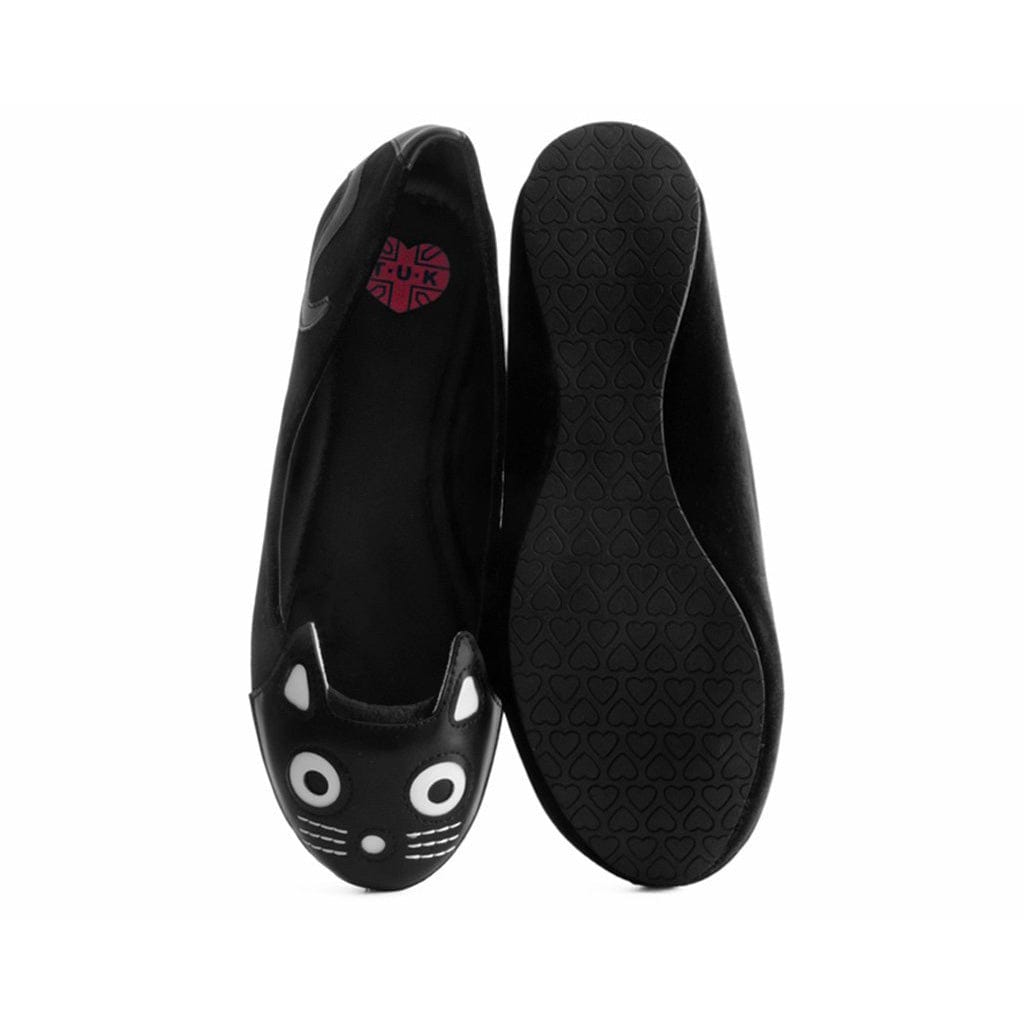 TUK Shoes Kitty Flats Black Velvet