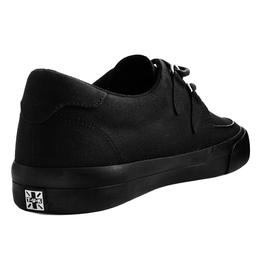 TUK Shoes Creeper Sneaker Basic D-ring Black Canvas
