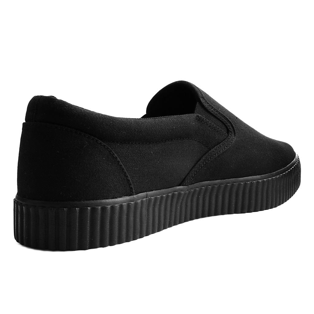 TUK Shoes Pointed Creeper Sneaker Slip-On Black