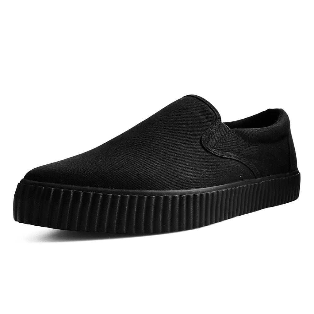 TUK Shoes Pointed Creeper Sneaker Slip-On Black