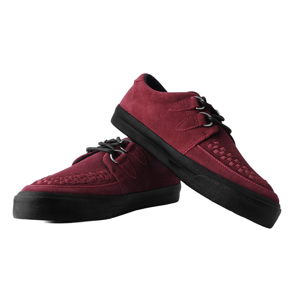 TUK Shoes Creeper Sneaker Dark Red Suede