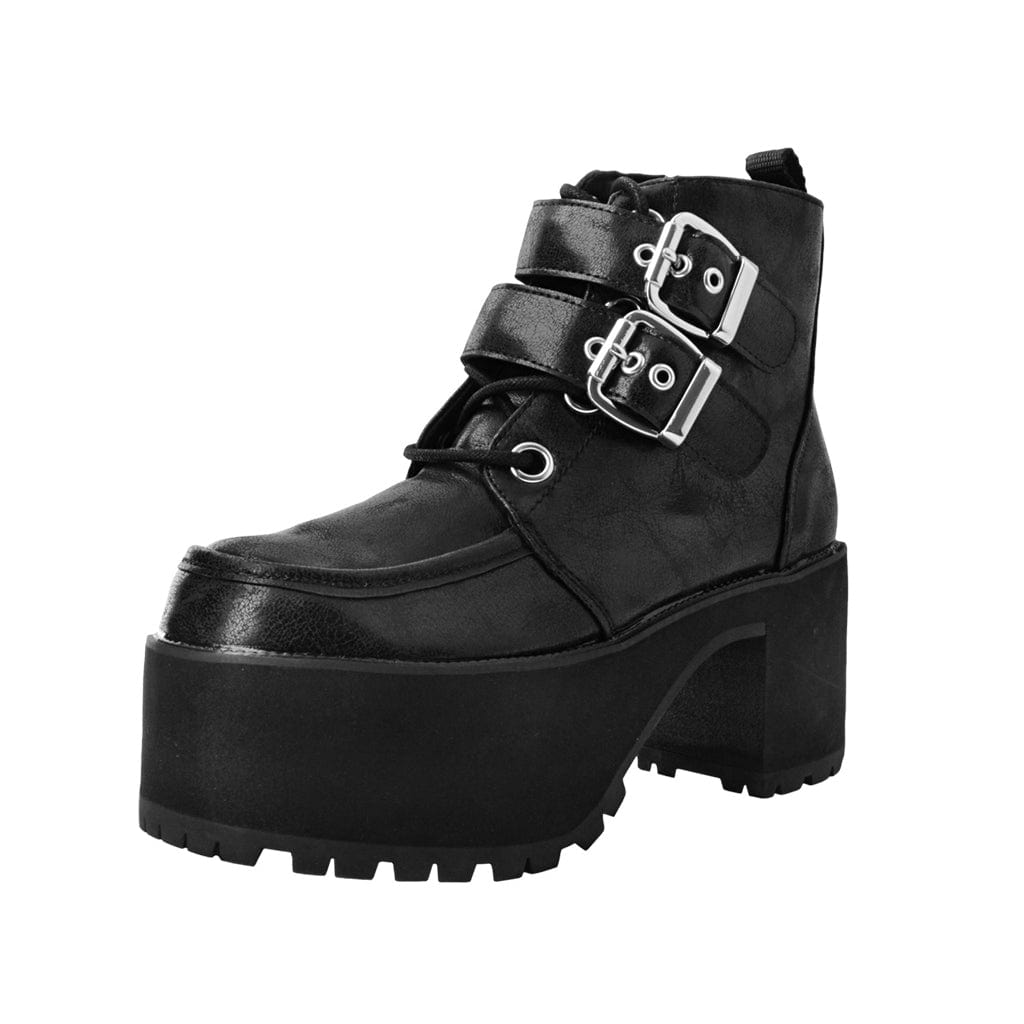 TUK Shoes Nosebleed 2-Buckle Nosebleed Platform Boot Black