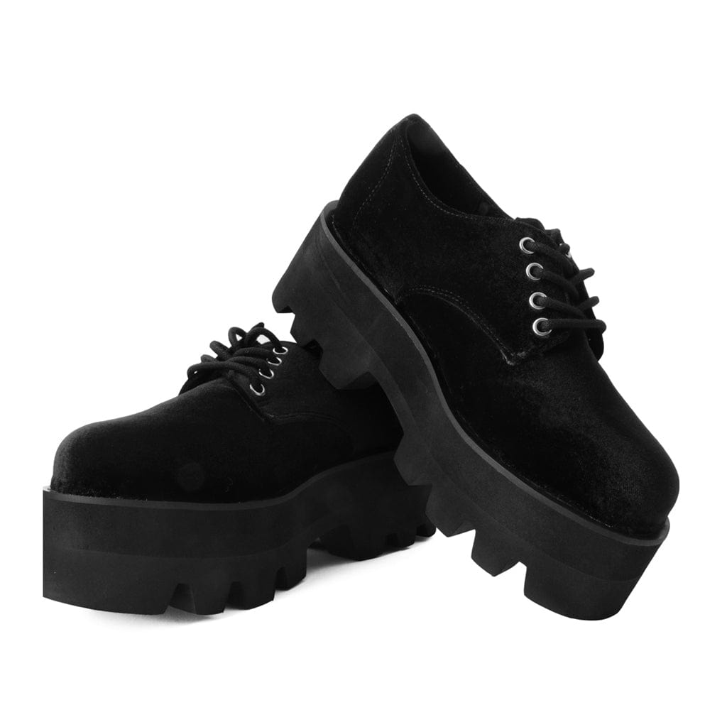 TUK Shoes Dino Lug Stacked Sole Black Velvet