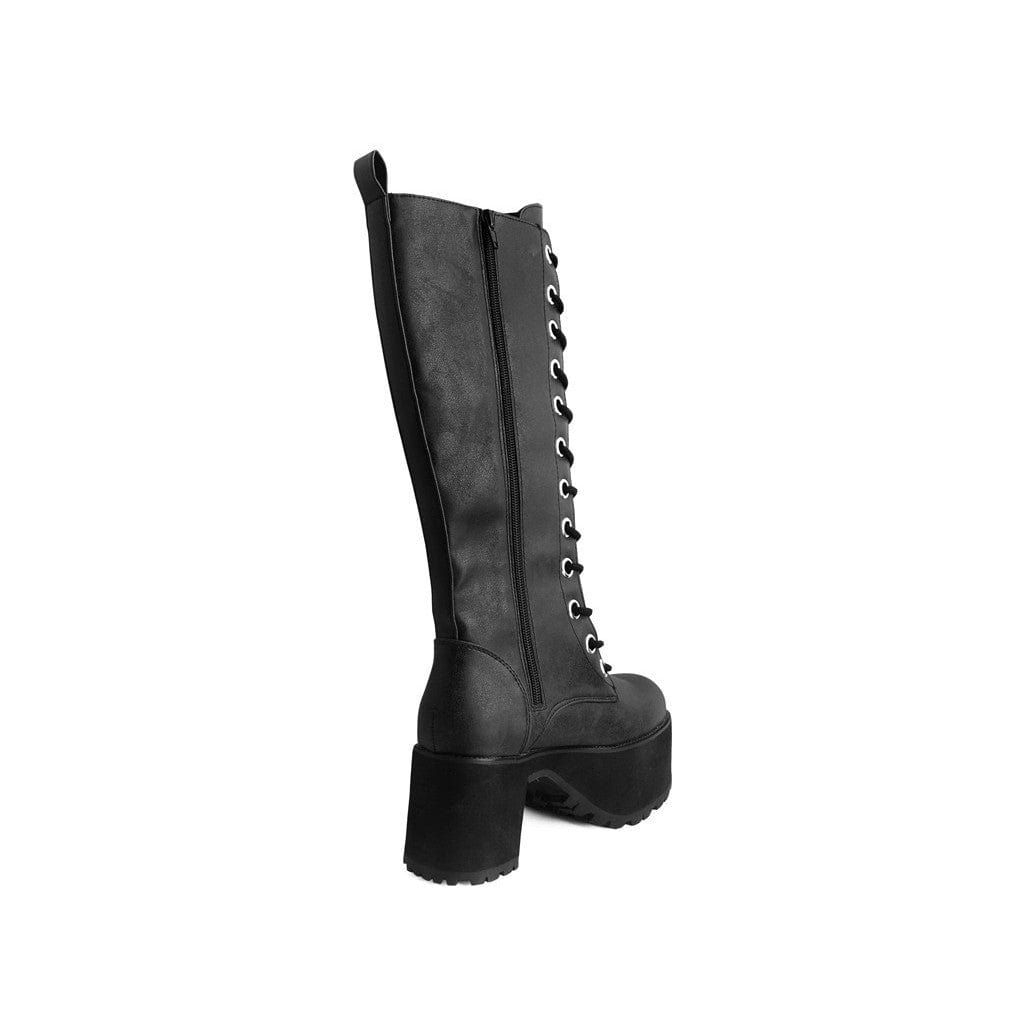 TUK Shoes Knee-High Nosebleed Boot Distressed
