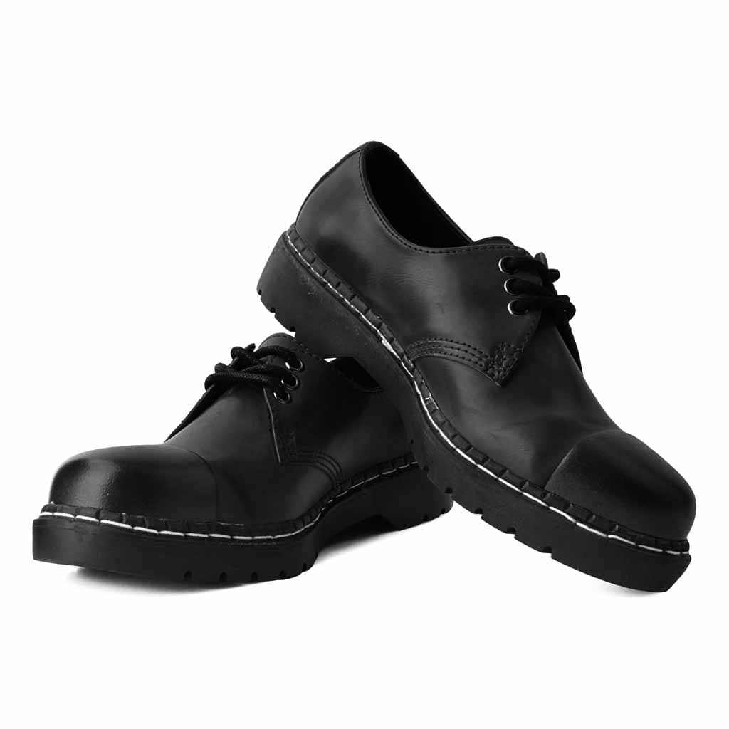 TUK Shoes 1991 Original Steel Toe Black Vegan Leather