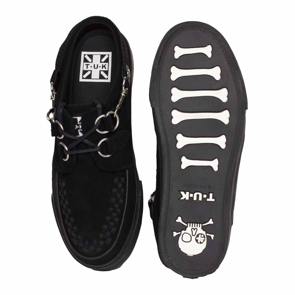 TUK Shoes Creeper Sneaker Mule Black Suede