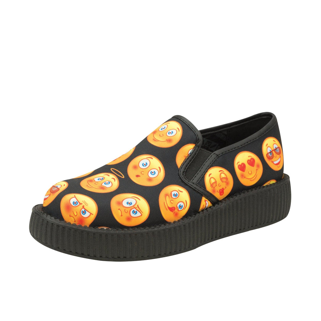 TUK Shoes Viva Lo Sole Slip On Black / Yellow Emoji