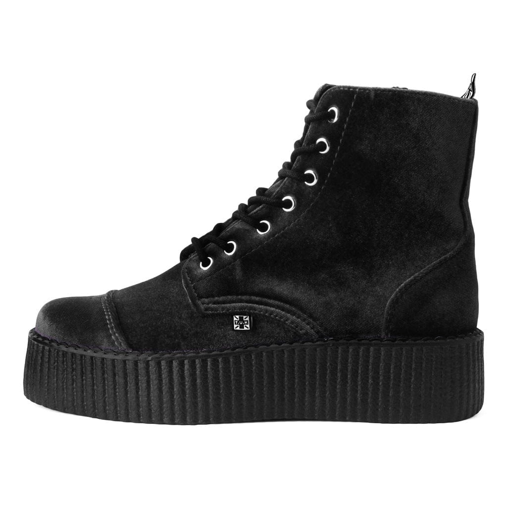 TUK Shoes Viva High Mondo Boot Black Velvet
