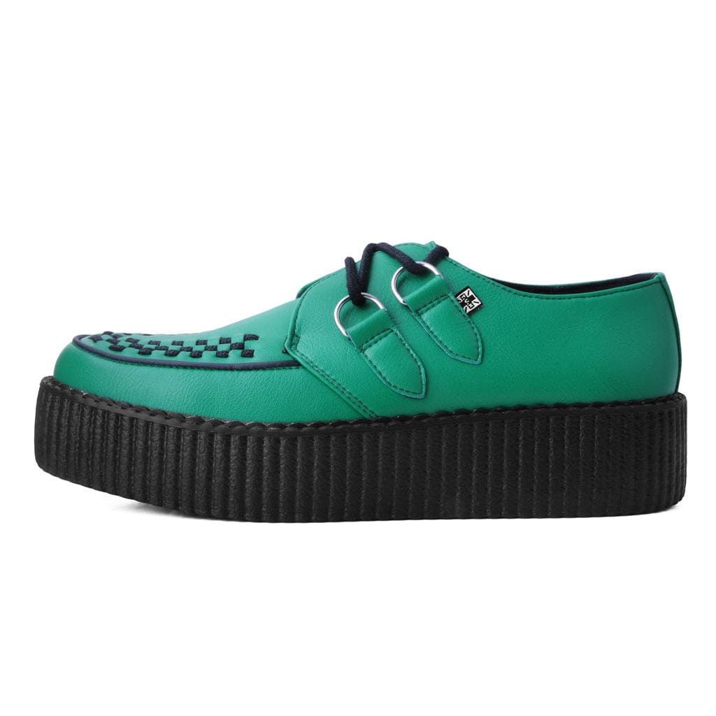 TUK Shoes Viva High Creeper Green Vegan TUKskin™