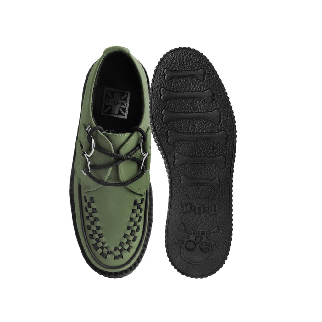 TUK Shoes Viva High Creeper Dark Green Vegan TUKskin™