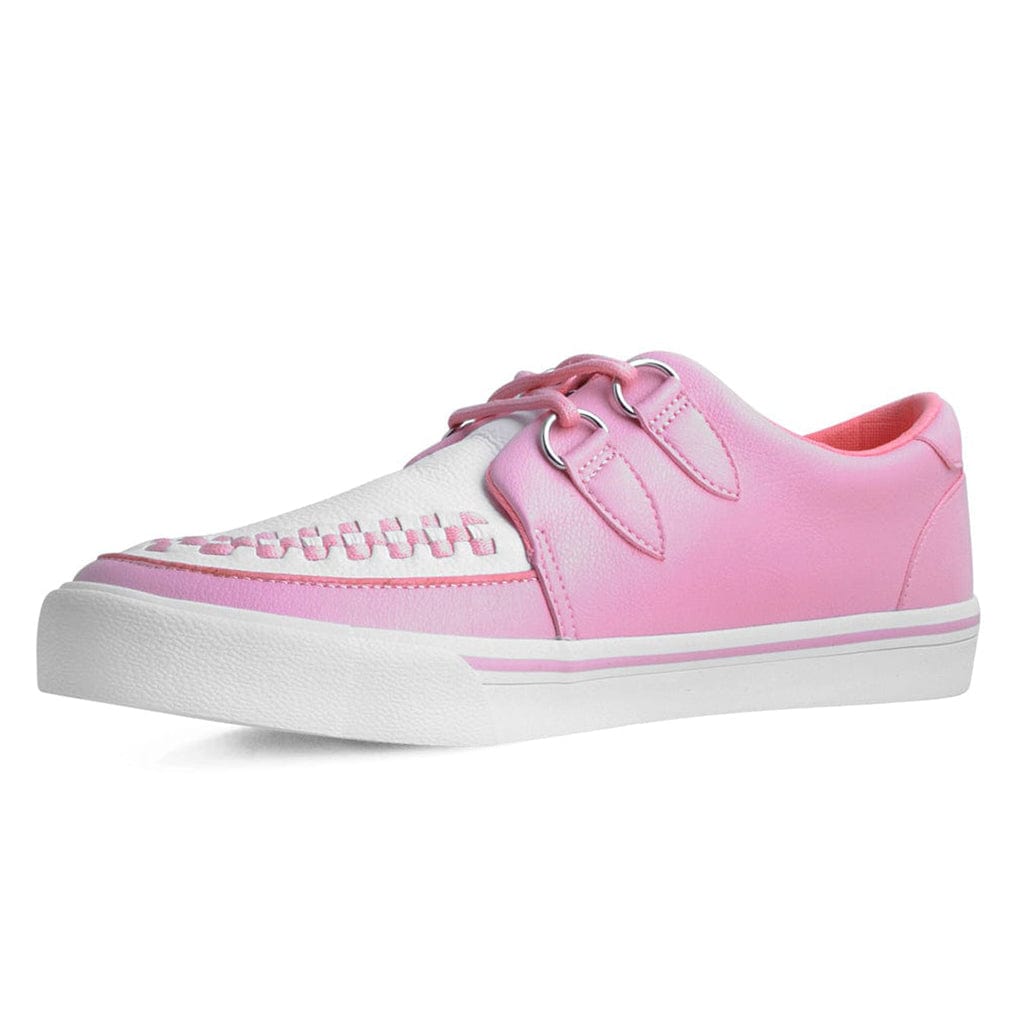 TUK Shoes Creeper Sneaker Pink & White PU