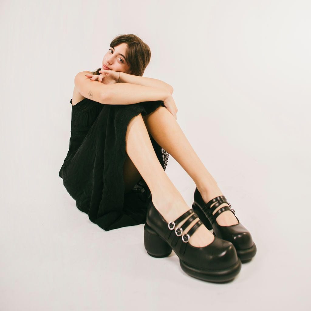 Buy Rag & Co Square-Toe Platform Heel Mary Jane Sandals | Black Color Women  | AJIO LUXE