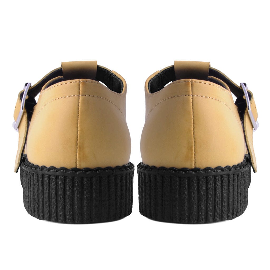 TUK Shoes Viva Flex T-Bar Sandal Tan Vegan Leather