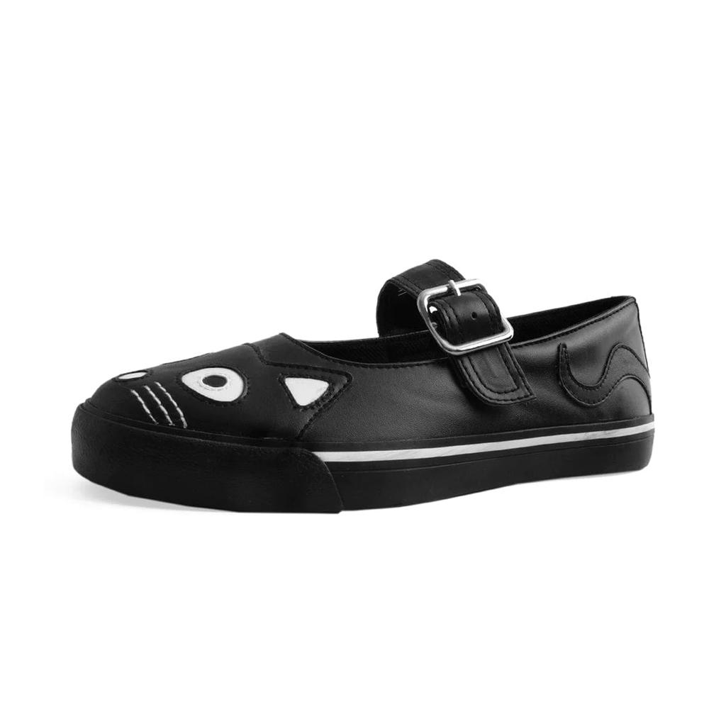 TUK Shoes Mary Jane Kitty Sneaker Black Vegan Leather