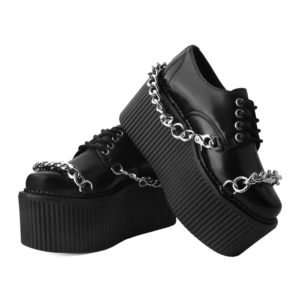 TUK Shoes StratoCreeper Chained Up Black Faux Leather