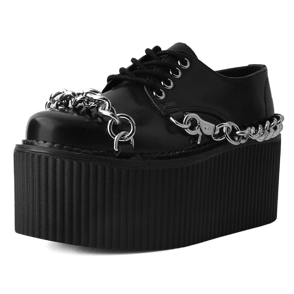 TUK Shoes StratoCreeper Chained Up Black Faux Leather