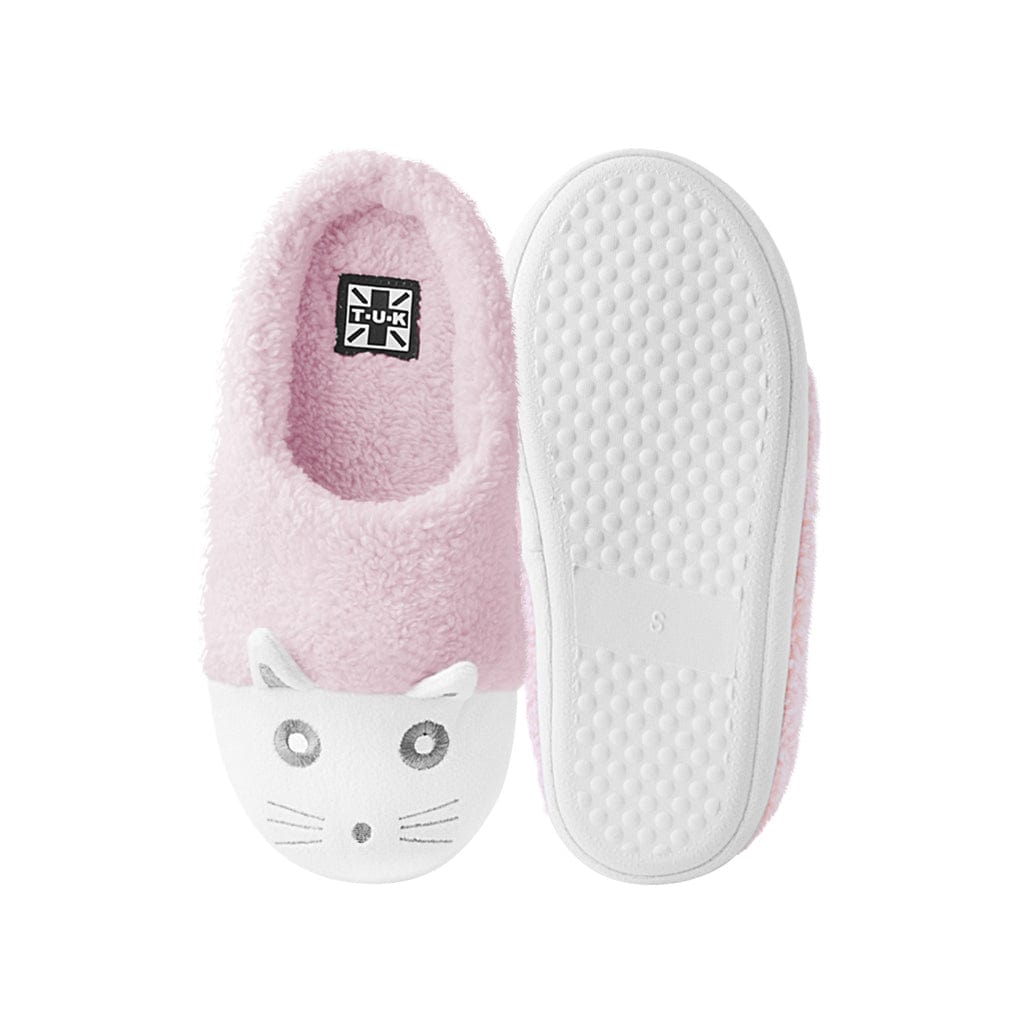 TUK Shoes Slipper Pink Kitty Faux Fur