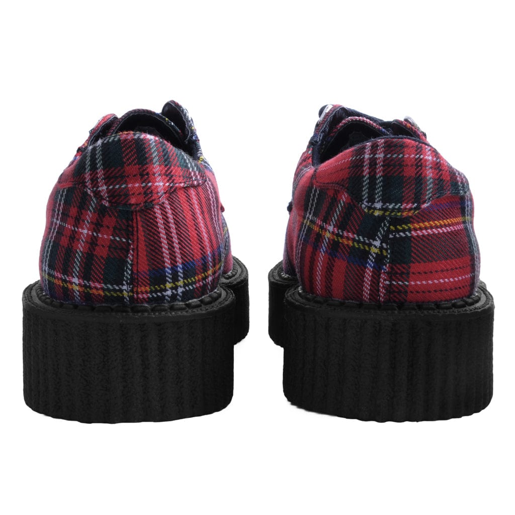 NWT T.U.K Anarchic Red Plaid Vegan Creeper Shoes for Men Mixed Plaid Viva Low Sole Vegan Creepers – T.U.K. Footwear  main image 2