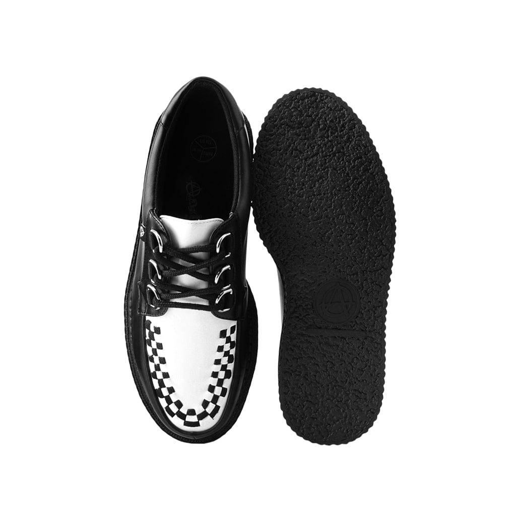 TUK Shoes T.U.K. Anarchic Creeper Black / White Vegan Faux Leather